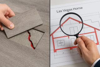 Comparison of a cosmetic 'Grey Flip' interior versus a professional structural blueprint audit.